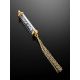Gold Plated Silver Bar Pendant With Chain Tassel The Ice, image , picture 2