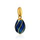 Blue Enamel Egg Shaped Pendant The Romanov, image , picture 3