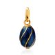 Blue Enamel Egg Shaped Pendant The Romanov, image 