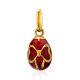 Gold Plated Bow Motif Egg Shaped Pendant The Romanov, image 