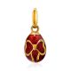 Gold Plated Bow Motif Egg Shaped Pendant The Romanov, image 