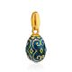 Ornate Gold Plated Egg Shaped Pendant With Enamel The Romanov, image , picture 3