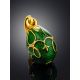 Green Enamel Egg Shaped Pendant The Romanov, image , picture 2