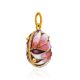 Floral Design Pinkish Enamel Egg Shaped Pendant The Romanov, image , picture 3