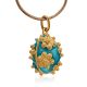 Gold Plated Egg Shaped Pendant With Enamel The Romanov, image , picture 4