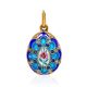 Amazing Multicolor Enamel Egg Shaped Pendant With Crystals The Romanov, image 