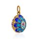 Amazing Multicolor Enamel Egg Shaped Pendant With Crystals The Romanov, image , picture 3