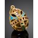 Gold Plated Egg Shaped Pendant With Crystals And Enamel The Romanov, image , picture 2