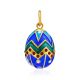 Enamel Egg Shaped Pendant With Crystals The Romanov, image 
