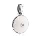 White Enamel Round Pendant With Diamond The Heritage, image , picture 3