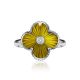 Luminous Enamel Four Petal Ring With Diamond The Heritage, Ring Size: 6.5 / 17, image , picture 3