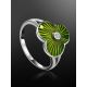 Green Enamel Diamond Ring The Heritage, Ring Size: 5.5 / 16, image , picture 2