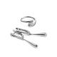 Silver Spiral Tension Ring With Crystals, Ring Size: 8 / 18, image , picture 4