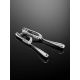 Sleek Silver Dangle Earrings With Crystals, image , picture 2