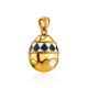 Gold Plated Silver Egg Locket Pendant With Two Toned Enamel The Romanov, image , picture 3