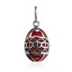 Red Enamel Egg Shaped Pendant The Romanov, image 