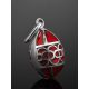 Red Enamel Egg Shaped Pendant The Romanov, image , picture 2