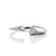 Bold Silver Adjustable Ring With Crystals, Ring Size: 6.5 / 17, image , picture 3