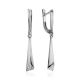 Fabulous Silver Crystal Dangle Earrings, image 