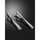 Fabulous Silver Crystal Dangle Earrings, image , picture 2