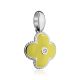 Silver Clover Shaped Pendant With Enamel With Diamond The Heritage, image , picture 3