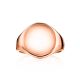 Chunky Rose Gold Plated Silver Signet Ring The ICONIC, Ring Size: Adjustable, image , picture 4