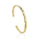 Trendy Textured Silver Bangle Bracelet The Liquid, image 