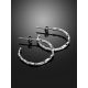 Delicate Sterling Silver Hammered Hoop Earrings The Liquid, image , picture 2