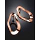 Abstract Design Rose Gold Plated Silver Earrings The Liquid, image , picture 2