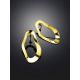 Abstract Design Gold Plated Silver Earrings The Liquid, image , picture 2