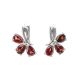 Chic Silver Earrings With Garnet The Flora, image 