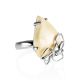 Handcrafted Silver Adjustable Ring With Mammoth Tusk The Era, Ring Size: Adjustable, image 