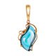 Fabulous Gold Plated Silver Pendant With Topaz The Serenade, image 