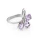 Bright Amethyst Silver Ring The Flora, Ring Size: 11.5 / 21, image 
