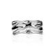 Wavy Textured Silver Band Ring, Ring Size: 9 / 19, image , picture 3